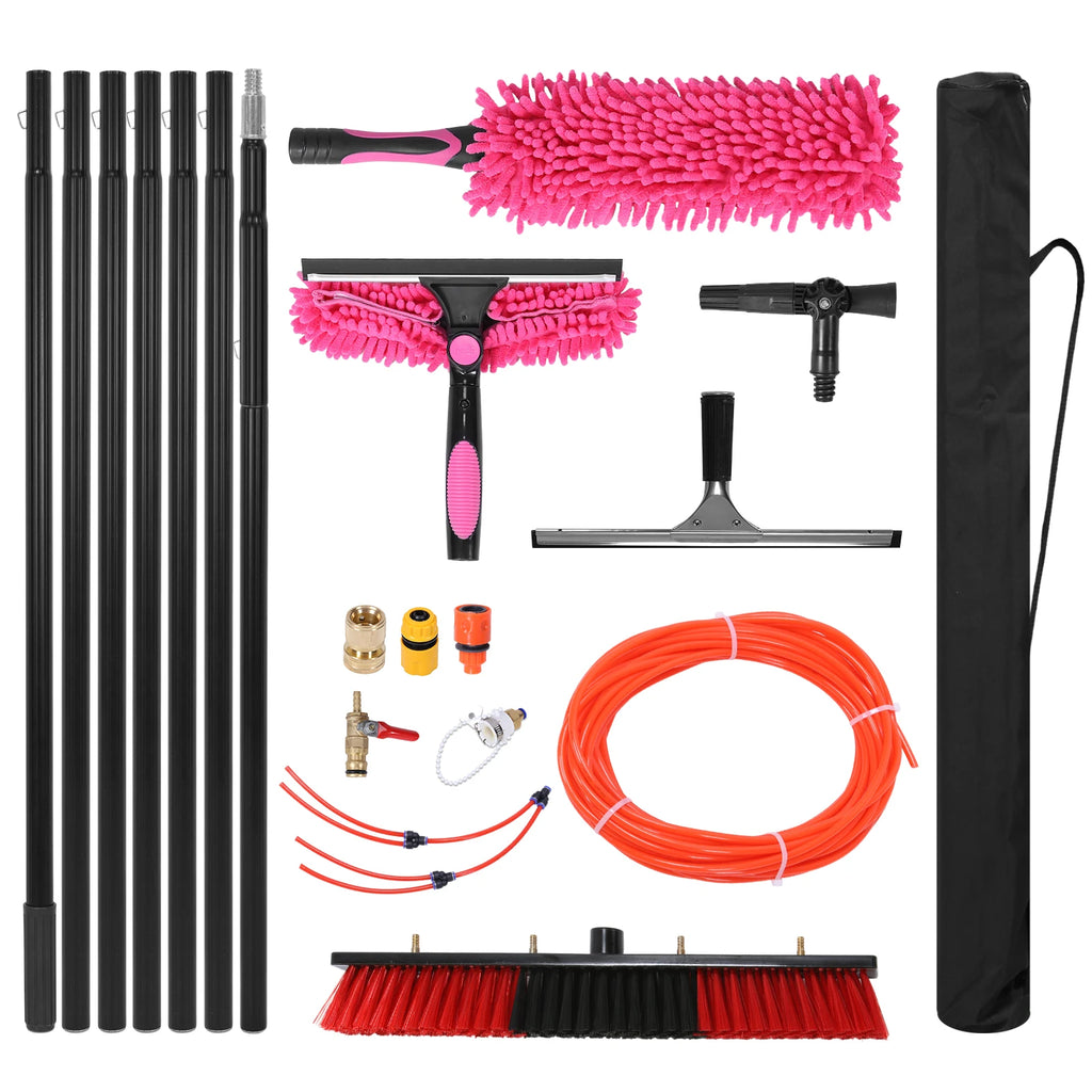Solar Panel Cleaner Kit – 20m Hose & 180° Rotating Brush Solar Panel Cleaning Kit Vue United States