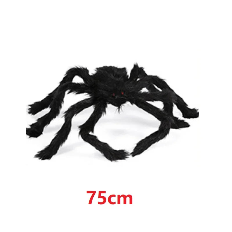 30cm/50cm/75cm/90cm/125cm/150cm/200cm Black Scary Spider Halloween Decor Haunted House Prop Indoor Outdoor Giant Decor Ornament Vue 75 cm