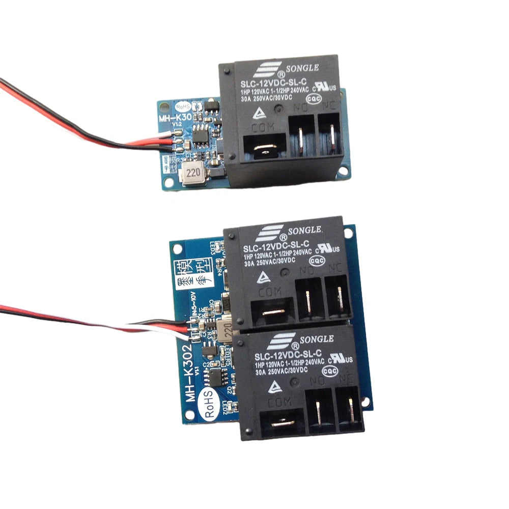 30A Electronic Relay Module 12V 1/2 Channel High Power PWM Relay Switch Remote Control On-off Switches for DIY RC Models Vue