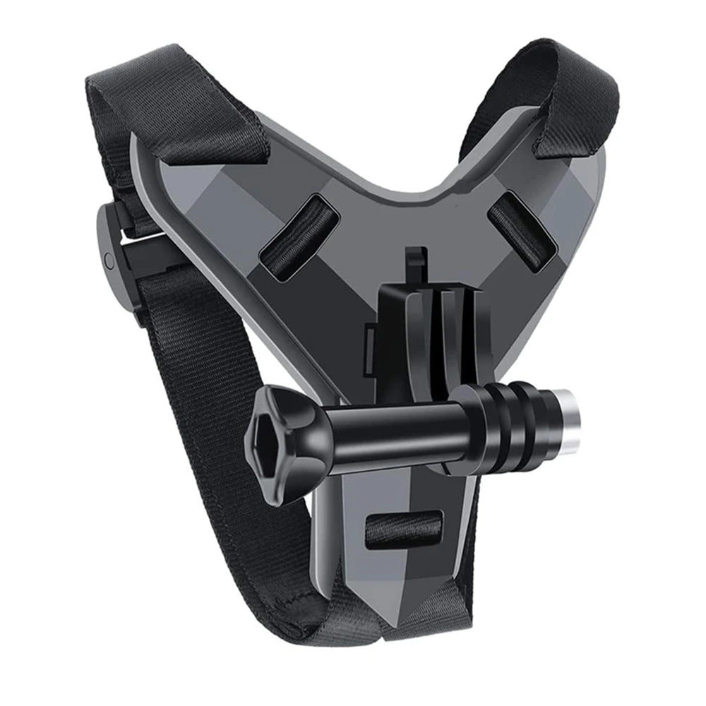 Motorcycle Helmet Phone Stand Mount Holder For GoPro Hero 12 10 9 8 7 Action Sports Camera Holder Motorcycle Camera Mobile Phone Vue Black Strap