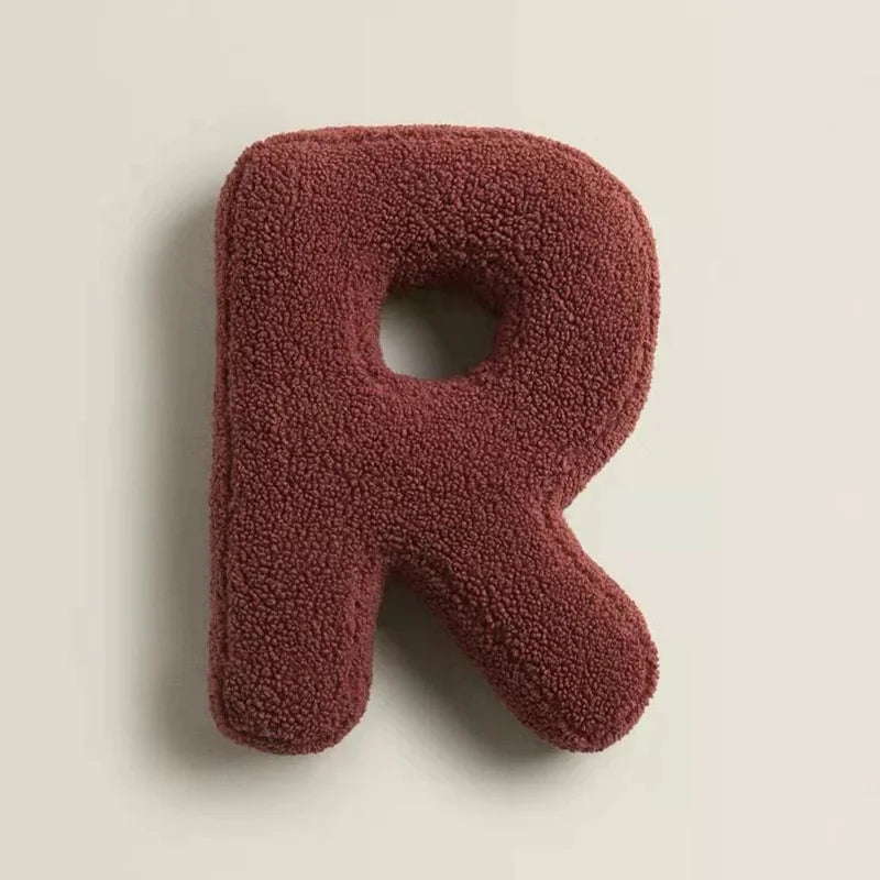 Personalized Monogram Letter Throw Pillow | Soft Cotton Cushion