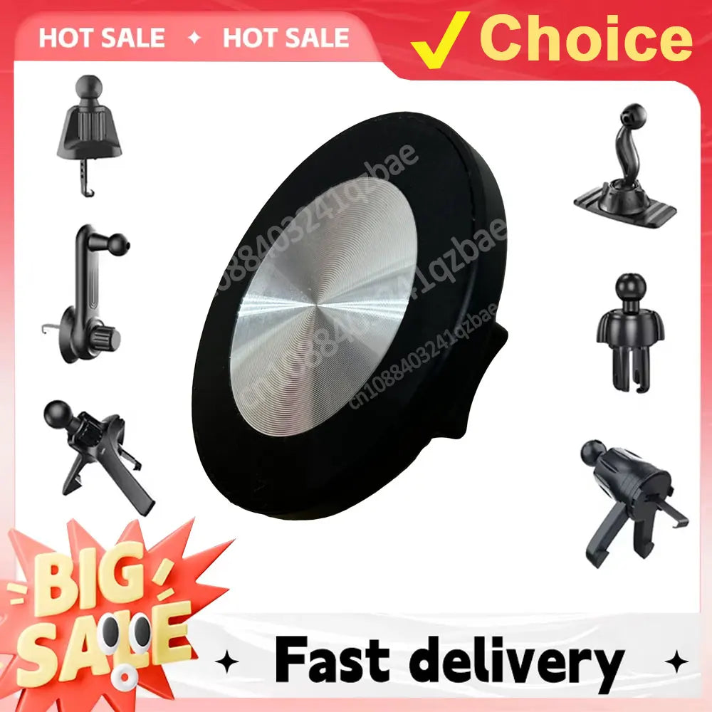 For MagSafe Car Mount Accessories Universal Magnetic Car Phone Holder Parts Suitable for 17mm Ball Head Base Magnet Brackets Vue