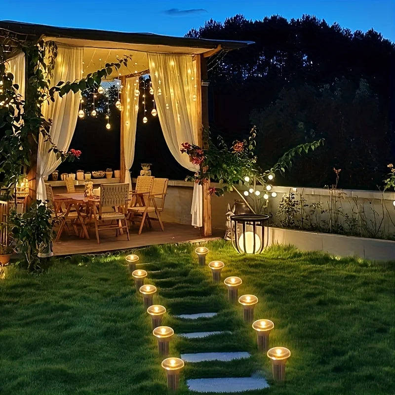10/20Pcs Solar Pathway Lights, 8 Lighting Modes Ground Stake Outdoor Garden Lights with Auto On/Off Sensor for Lawn Yard Walkway Vue