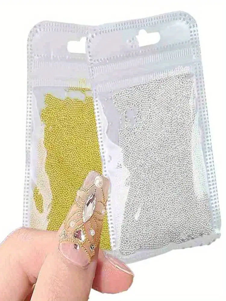 5000PCS 0.8mm Nail Art Caviar Bead Glitter Rhinestone for Micro Steel Ball 3D Decorations UV Gel Acrylic Tips Manicure A Vue
