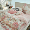 Cute Capybara Duvet Cover Set Boys Girls 3 4pcs Bedroom Decoration Flat Bed Sheet Pillowcases Single Double Size Bedding Set Vue 04 Full 4pcs 180x220