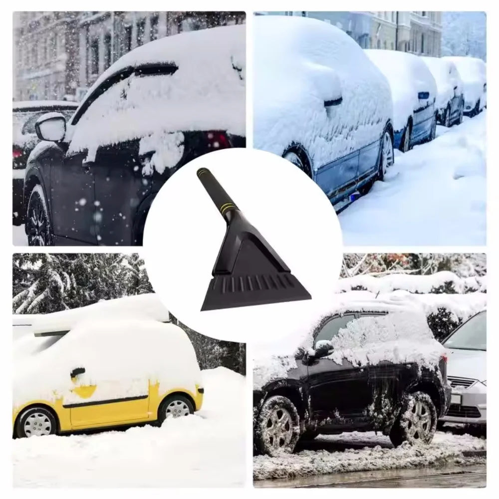 Windshield Snow Scraper Ergonomic Non Slip Small Car Windshield Ice Scraper Multifunctional Winter Snow Clearing Tools Snow Vue
