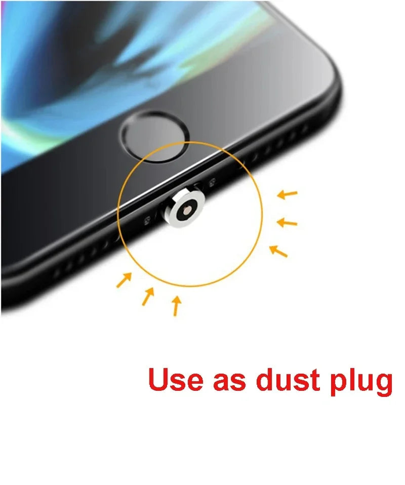 9pcs Converter Charging Cable Adapter For Mobile Phone 360 Degree Rotation Magnetic Tips Replacement Parts Easy Operate Durable Vue