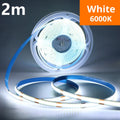 COB LED Strip Lights 5V High Density Linear Lighting Press Switch LED Tape Ribbon Flexible RA90 For Living Room Cabinet Decor Vue Cold White 2m USB Press Switch