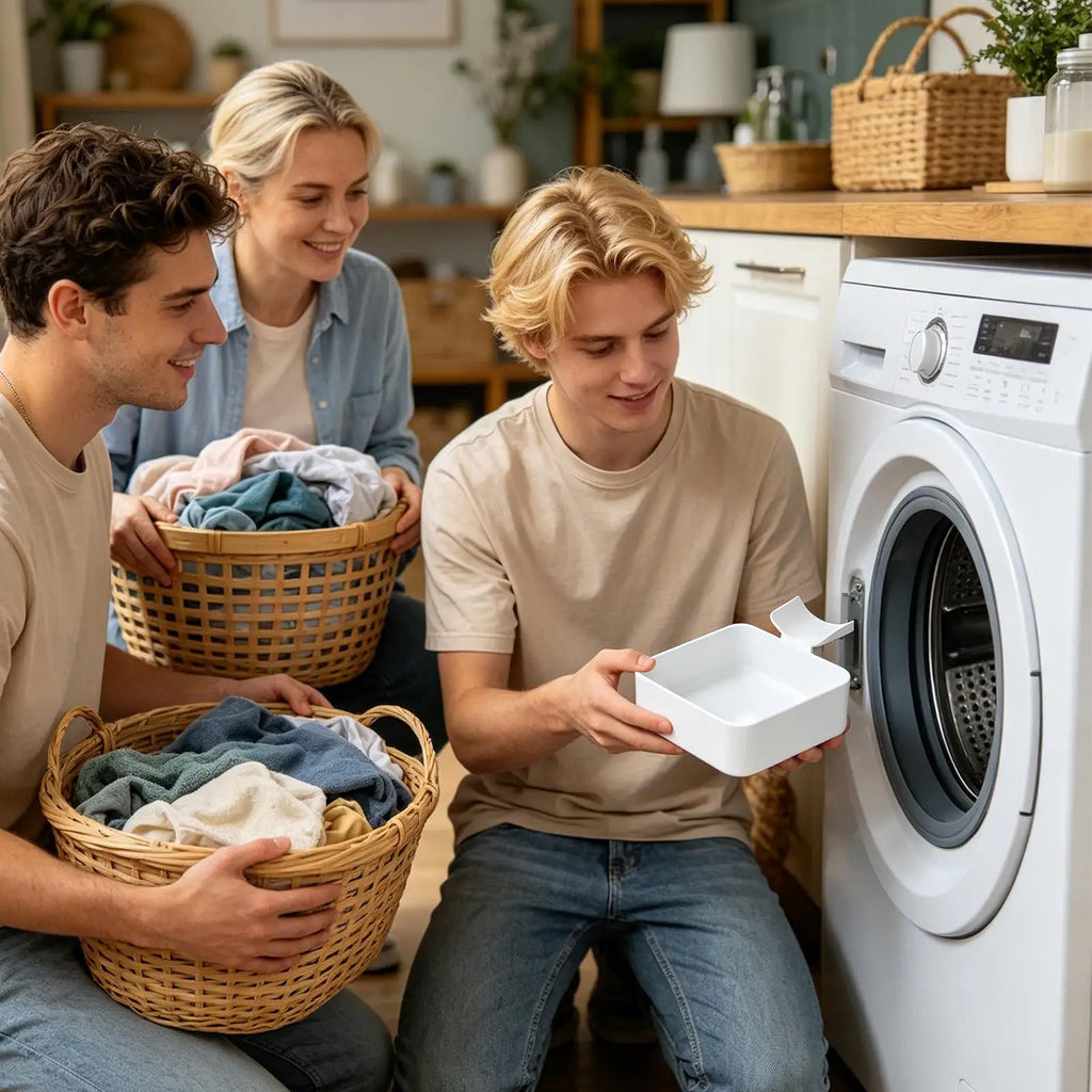 Home Washing Machine Drain Pan Leak-Proof Front Load Washer Drip Tray Easy Install Water Catch Tray for Basement Apartment Vue