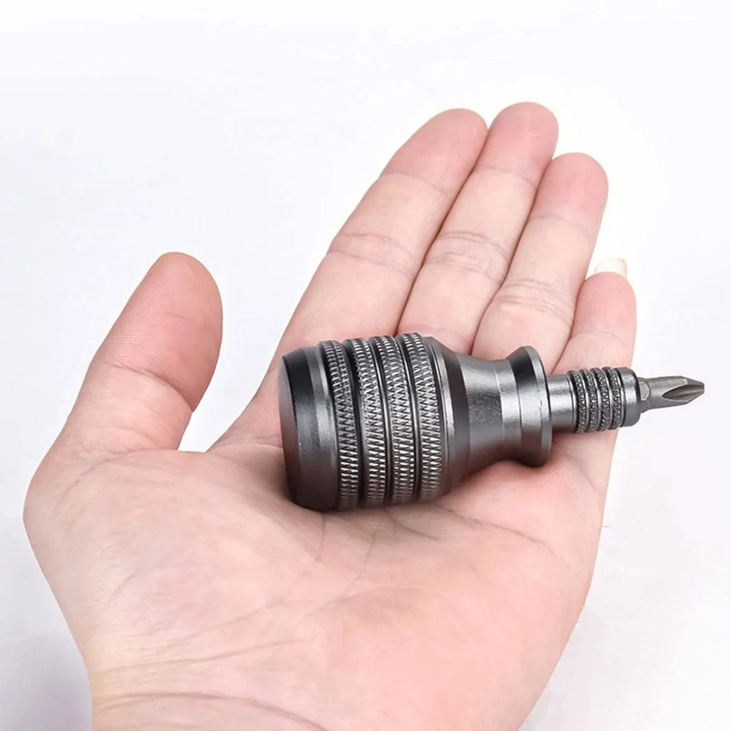 7-in-1 Industrial Mini Screwdriver Set - Aluminum Alloy Handle with High Hardness Phillips/Slotted Bits Multi-Function EDC Tool Vue