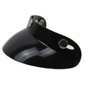 Universal Black 3-Snap Motorcycle Helmet Peak Lens Open Face Sun Shade Visor Shield Vue Black