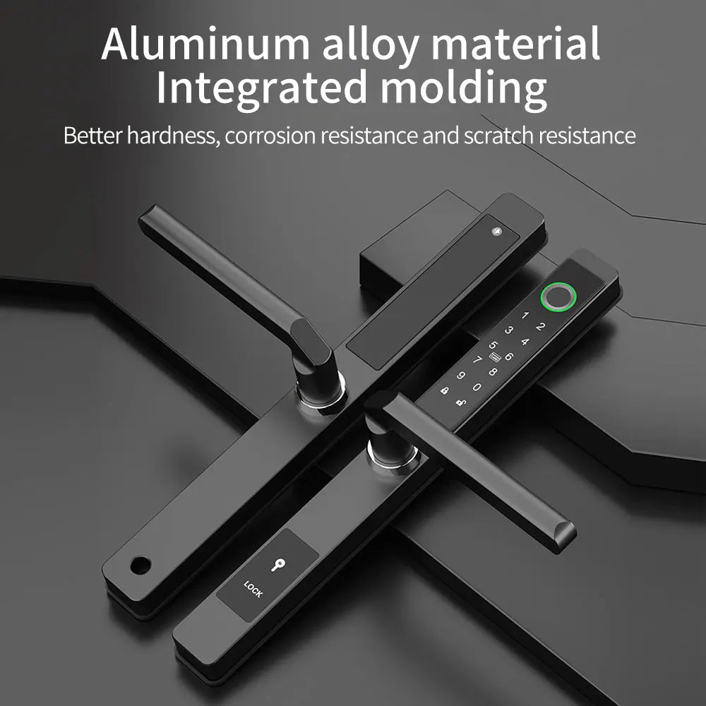 Ttlock App Bluetooth Fingerprint Electronic Smart Door Lock Phone/ Fingerprint / IC Card / Code / Emergency Key Unlock Rainproof Vue