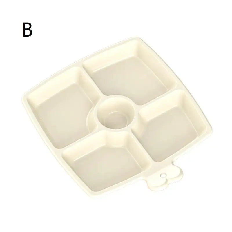 CC113 5 6 Grids Fruit Plates Dining-table Divided Seasoning Plate Vue B