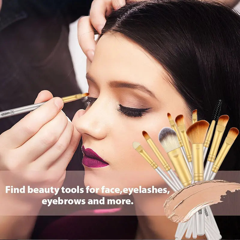 6/13Pcs Professioanl Makeup Brushes Soft Fluffy Cosmetics Foundation Blush Powder Eyeshadow Blending Lip Eyeline Beauty Tools Vue
