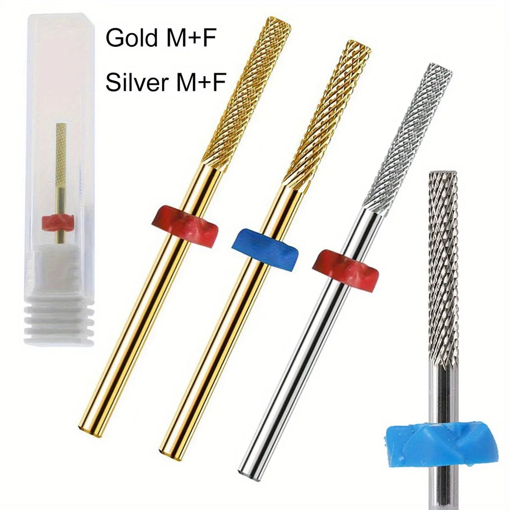 1/2PCS Silver Gold Professional Carbide Nail Drill Bits Cuticle Drill Bits Electric Cuticle Remover For Nail Cleaning Manicure Vue