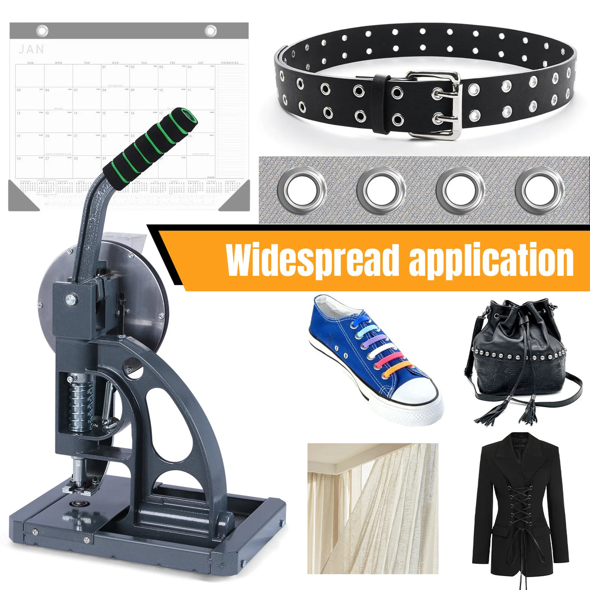 Semi-Auto 10mm Eyelet Press Machine + 5000 Metal Grommets Eyelet Press Machine Vue