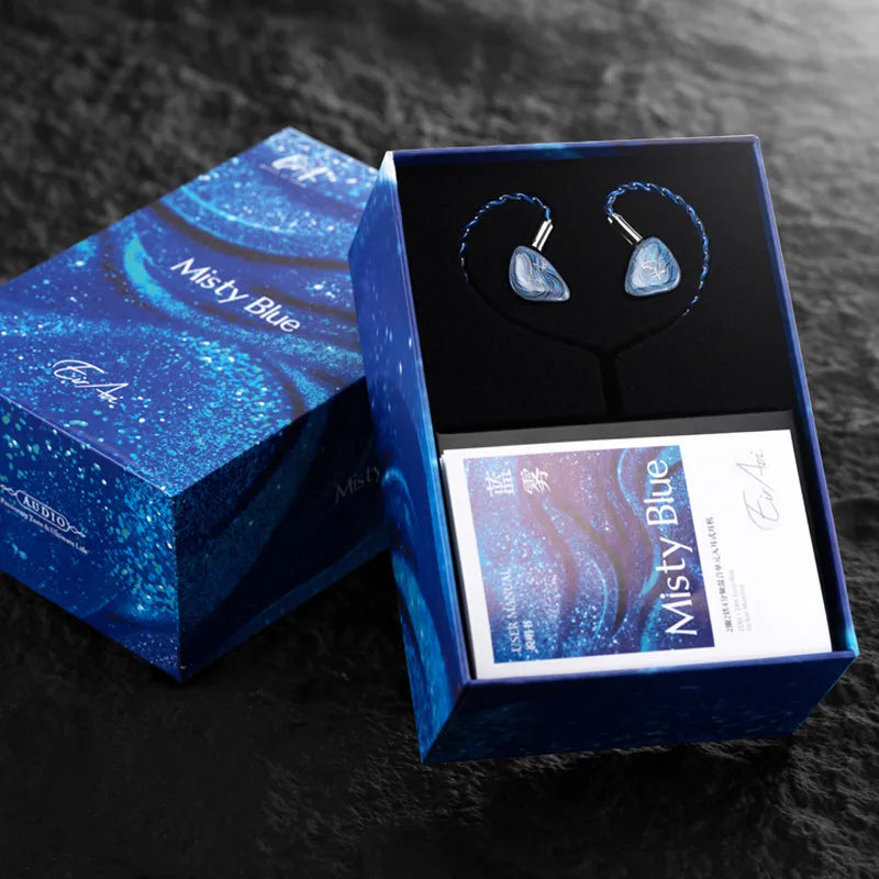 QOA MistyBlue 2DD+2BA Hybrid HiFi In-Ear Monitor Earphones Hybrid IEM Earphones Vue