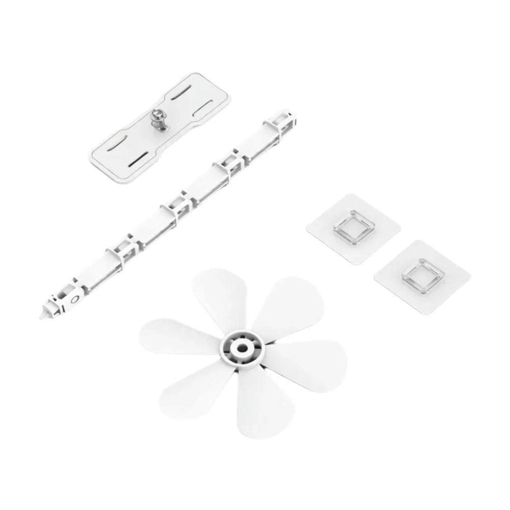Wall Mounted Air Conditioning Ventilator Adjustable Anti Direct Blowing Air Conditioner Windshield Windmill Shaped Plastic Vue White