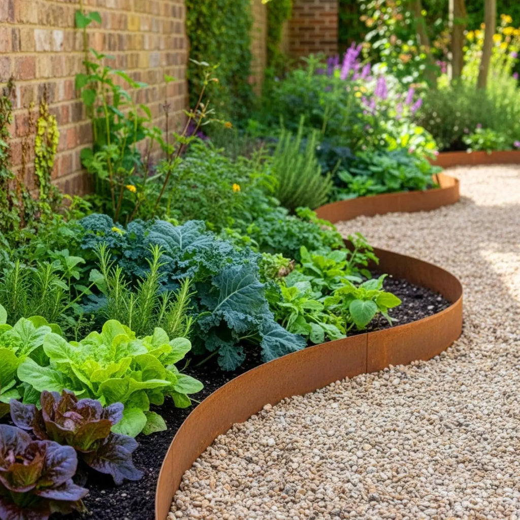Cuttable Steel Lawn Edging and Landscape Border Weatherproof Protective Landscape Edging for Indoor Greenhouse Yard Patio Lawn Vue