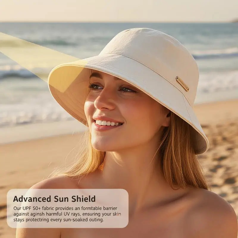 Women's Wide-Brimmed Sun Hat Quick-Drying Waterproof Can Be Worn Over A Face Mask Or Under A Helmet Vue