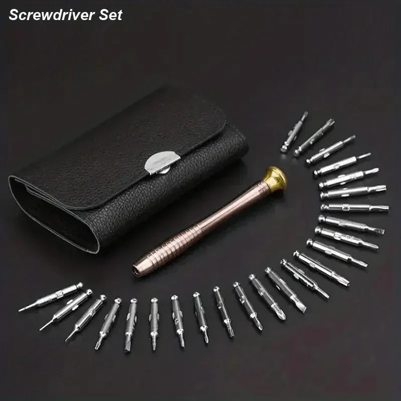 1 Set, Precision Screwdriver Set, 25 In 1 Repair Tool Kit, Small Screwdriver Set, Star/Y-type/Flat-blade/Triangle Screwdrivers F Vue