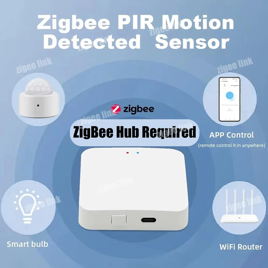 Zigbee PIR Motion Sensor Human Body Infrared Detector Home Security Alarm Movement Detection Sensor Works With Smart Life Vue