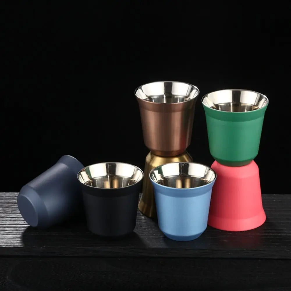 Summer Espresso Mugs Insulated Double Wall Beer Cups Small Capacity
