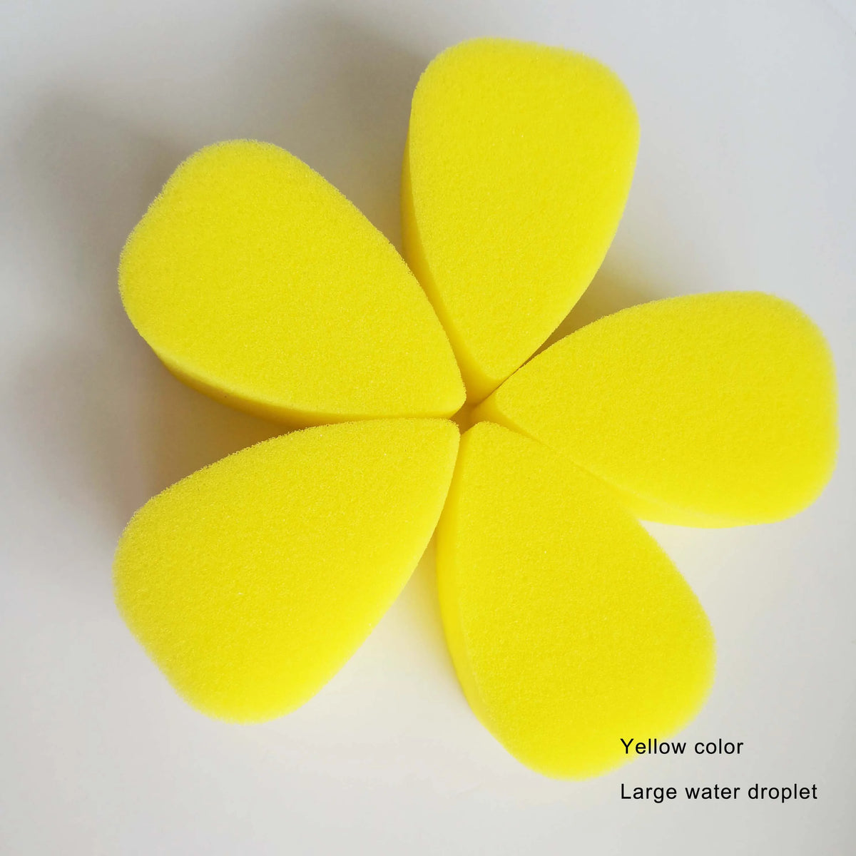 5pcs Soft and Skin Friendly Yellow Black Pink Water Droplets Semi-circular body Art painting sponge Vue YL-5 water droplets China Mainland