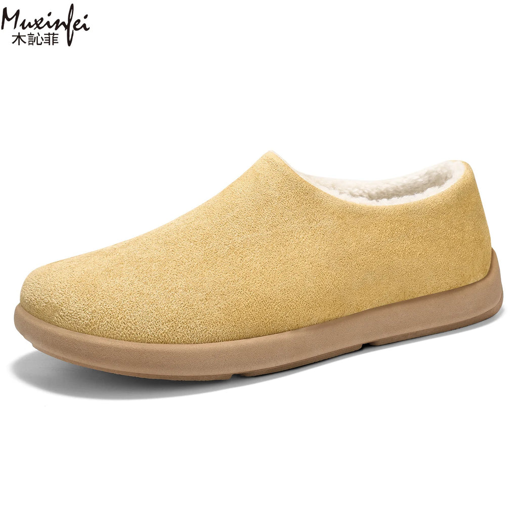 Men's Winter Snow Boots – Faux Fur Lined Warm Slip-On Men's Snow Boots Vue