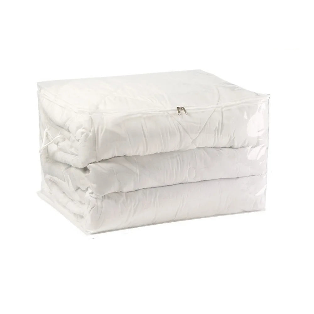 Large Capacity Clear Quilt Storage Bag Dust-proof Plastic Clothes Storage Bag with Handle Folding Sweater Storage Bag Vue Transparent XL
