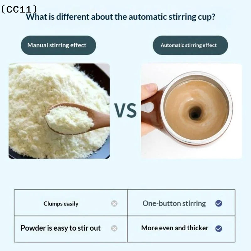 380ml Self Stirring Mug Automatic Magnetic Self Stirring Coffee Mug Travel Coffee Cup Insulated Rotating Mixing Cup〔CC11〕 Vue