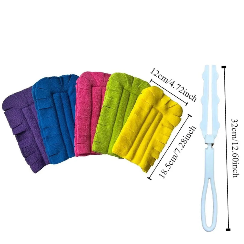 Reusable Dust Removal Cloth Cover Soft Washable Replaceable Dust Brush Static Charge Microfiber Pads Kitchen Surfaces Vue