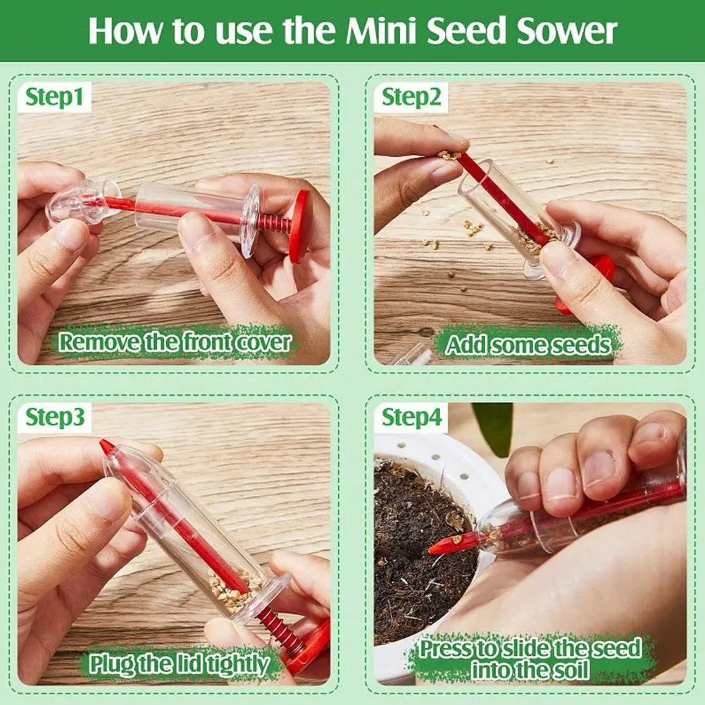 Manual Seed Dispenser Precision Hand Seeder Sower Tool For Small Seeds Mini Gardening Planter For Indoor Sowing Vue