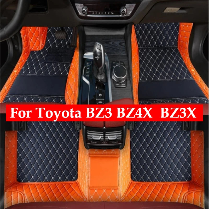 Custom Car Floor Mats For Toyota BZ3 BZ4X BZ3X 2022-2024-2025-2026 All Weather Accessories Auto Carpets Foot Pads Interior car Vue
