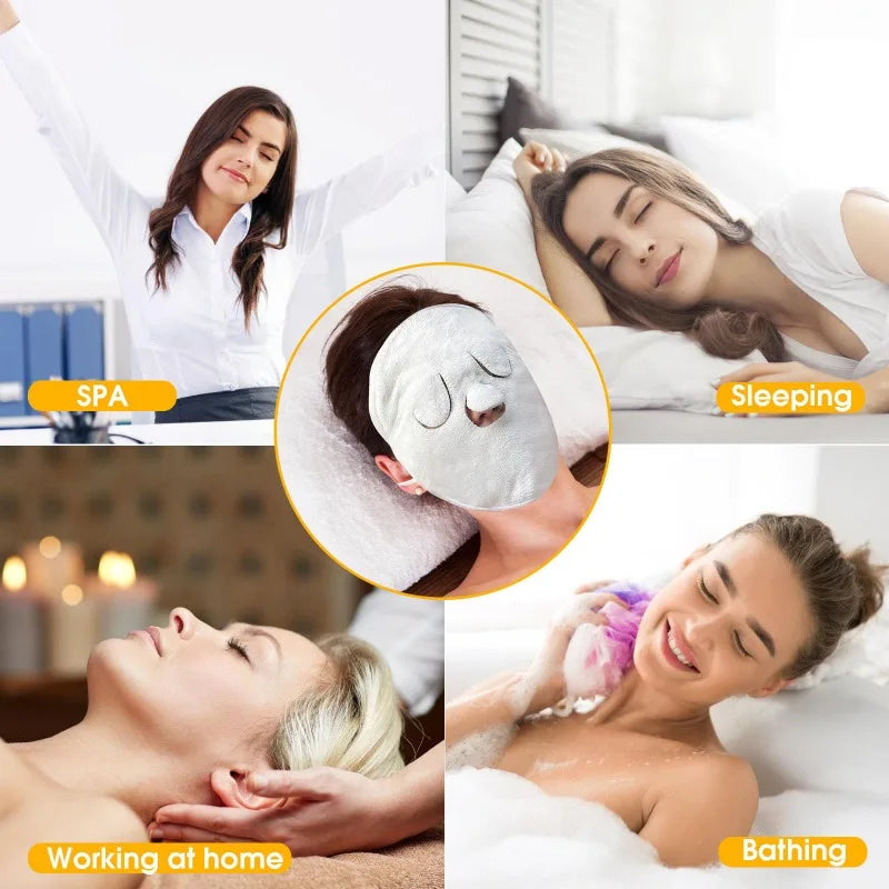 Hot Compress Towel for Face Cleansing Hot and Cold Compress Beauty Care Moisturizing Thickened Steam Face Hydrating Facial Towel Vue