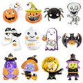 Cartoon Halloween Balloons Set - Pumpkin Spider Ghost Bat Witch Skull Scary Room Decoration Aluminum Foil Party Supplies Vue F116A13 China Mainland 5PCS|Mini