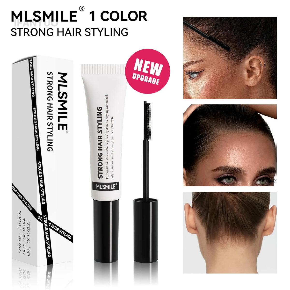 Portable Broken Hair Styling Gel Transparent Hair Shaping Wax Cream Smoothing Finishing Stick Mascara Brush Not Greasy Hair Care Vue