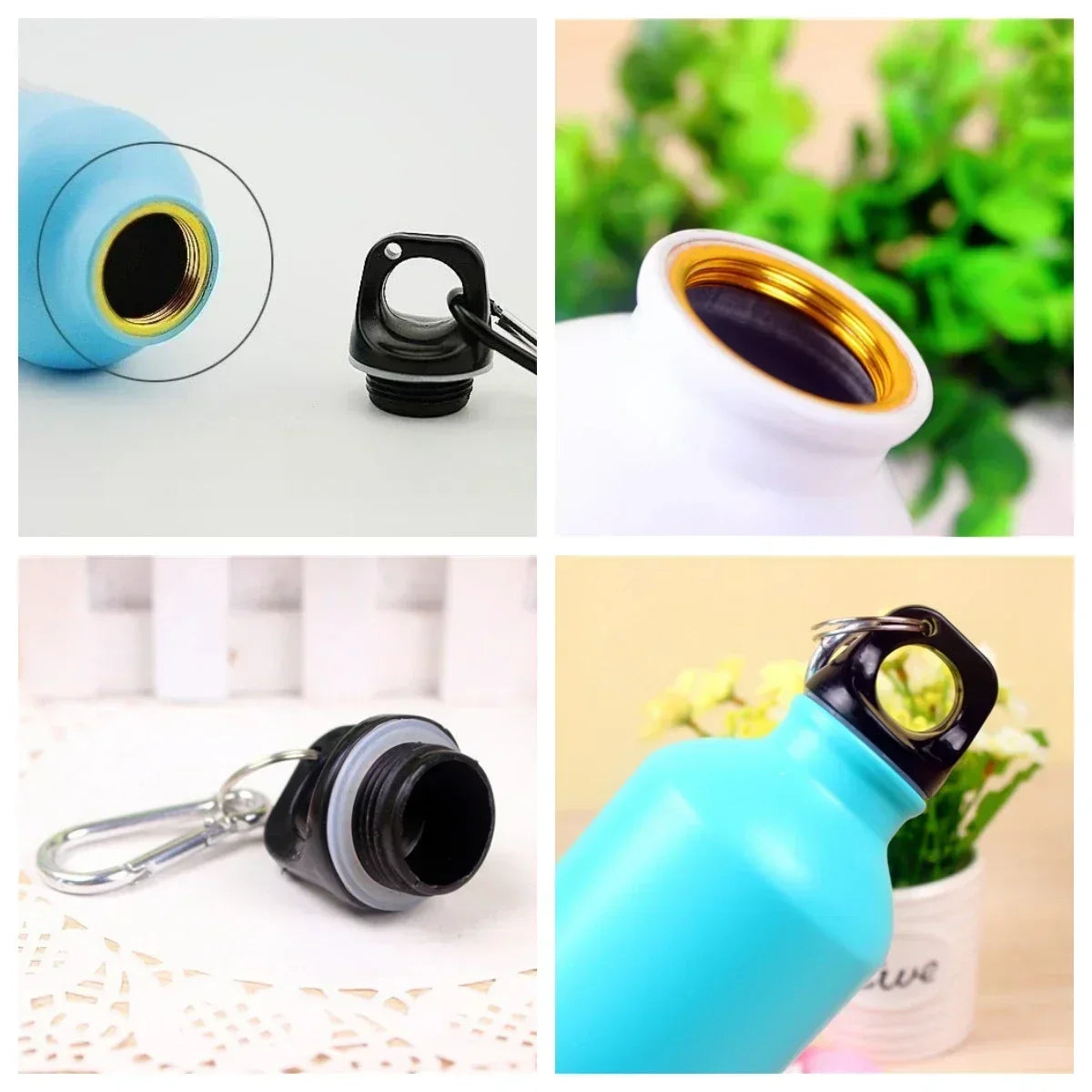 500ML Cartoon Aluminum Water Bottle Cute Animal Print Stainless Steel Water Bottle with Lid Insulated Mug Coffee Mug Vue