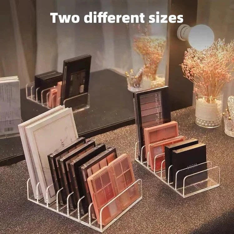 Acrylic Eyeshadow Palette Makeup Organizer 7-Section Makeup Palette Organizer Cosmetics Storage Holder for Eyeshadow Palettes Vue