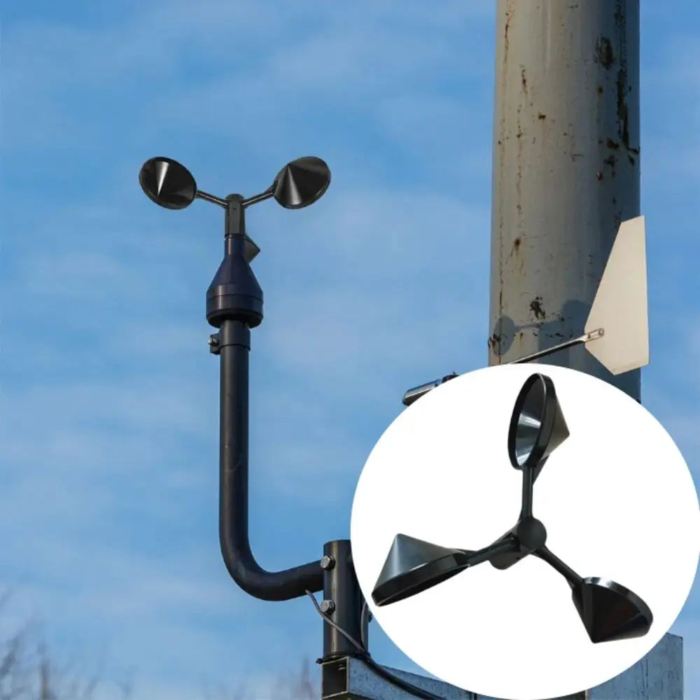 3-Cup Design Anemometer Housing Wind-Speed Monitoring Wind Direction Sensor Wind Part Shell 3-Cup Shell Weather Station Vue