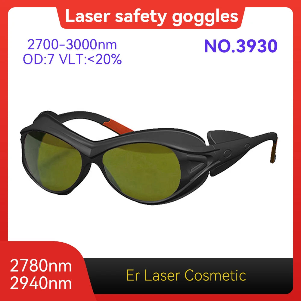 Laser Safety Glasses CE EN207 9000-11000nm OD6+Hard PC Lens Eyewear for Wood Acrylic CO2 Laser Cutting Machine Laser Goggles Vue Model 3930 OD7
