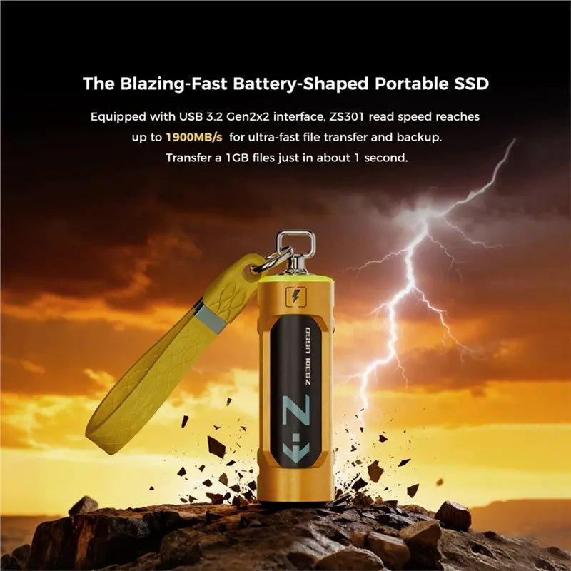 Hot-SSD 512G External SSD Hard Drive 2000MB/S USB3.2 Pen Drive Type C Vue