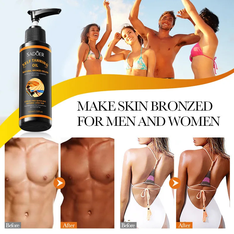 100ml Tanning Spray: Lightweight Texture, Moisturizing, Beautiful Black Tone, Creates a More Wild and Confident Look. Large Capacity, Beautiful Tan Finish, Streak-Free, Quick-Drying, No Tanning Effect. Vue
