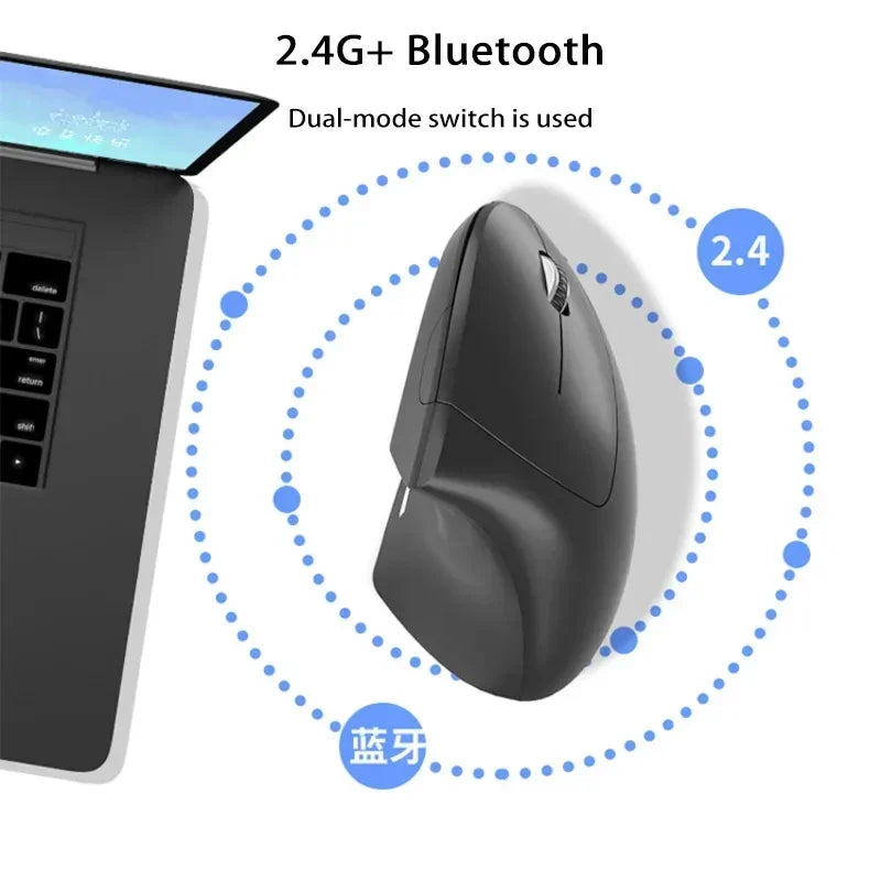 Lenovo Wireless Vertical Mouse Rechargeable Personalised Side Grip Ergonomic Bluetooth 2.4G Silent Gaming PC Computer Mouse Vue