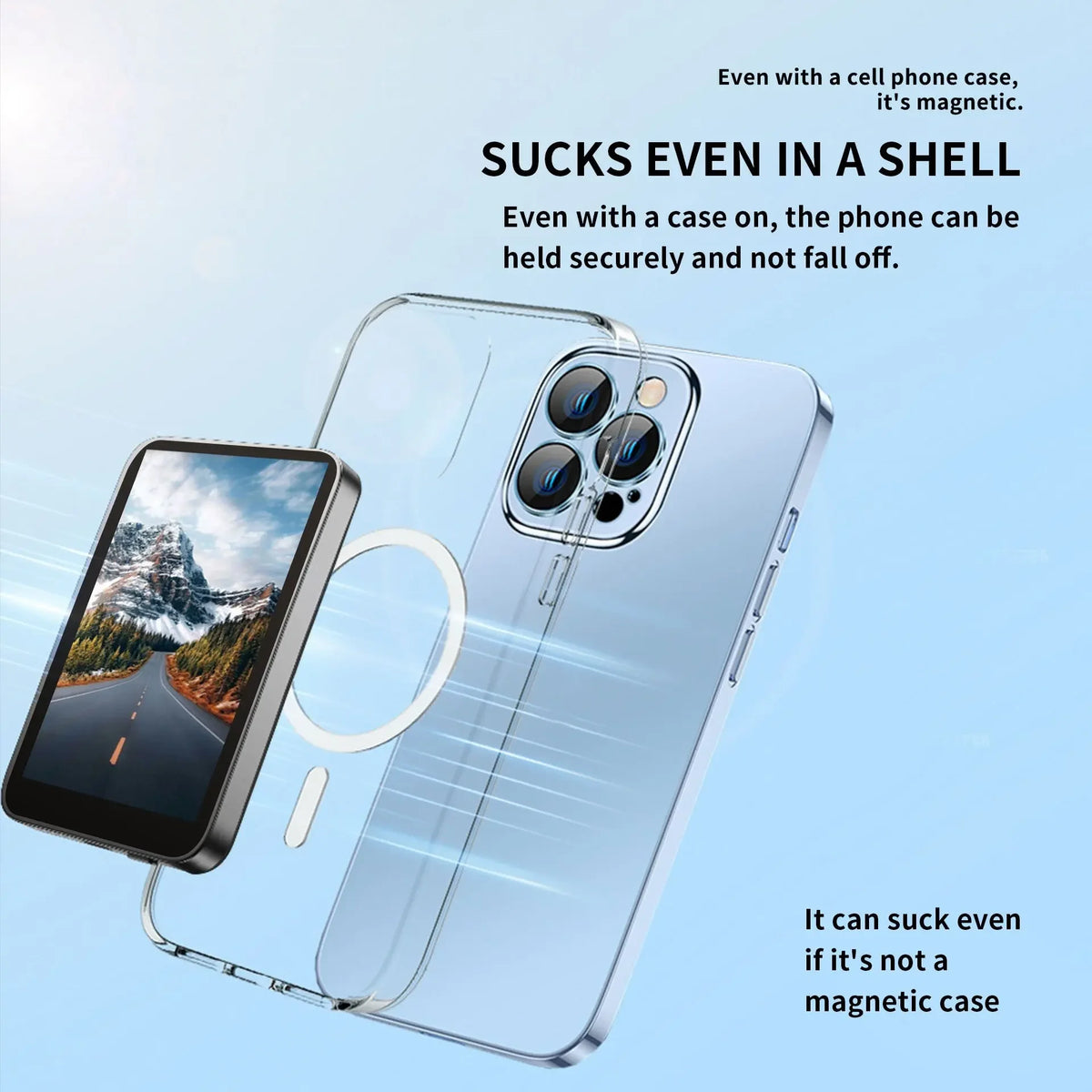 Magnetic Cell Phone Vlog Self Timer Monitor Screen Using Rear Camera Monitor For Live Streaming Creating Content Self-Timer Vue