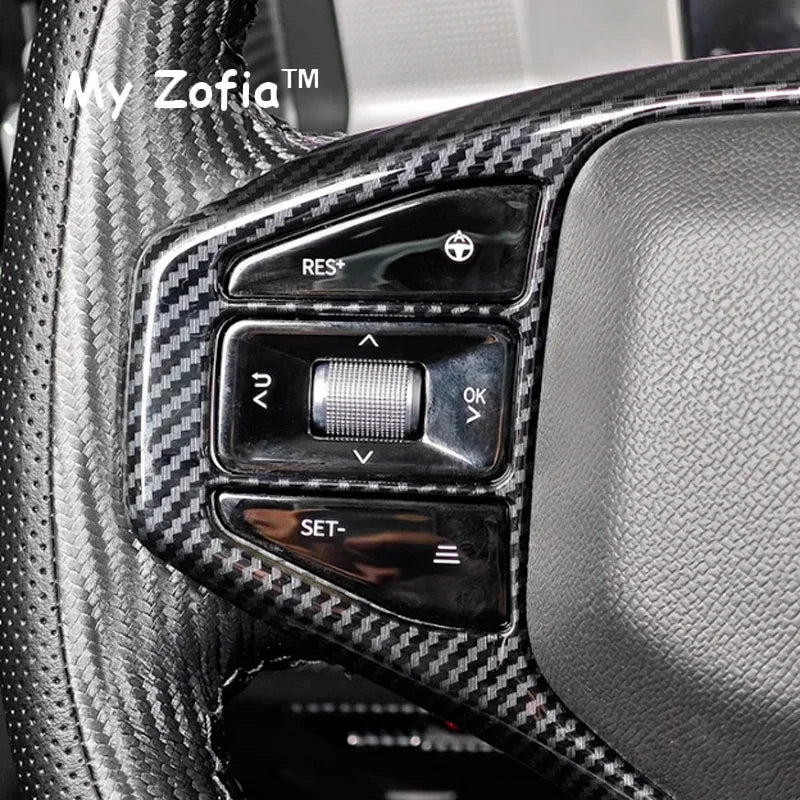 For Chery Jetour T1 2024 2025 Car Styling Steering wheel sticker Carbon Fiber Patterned ABS Modified Protective Accessories Vue