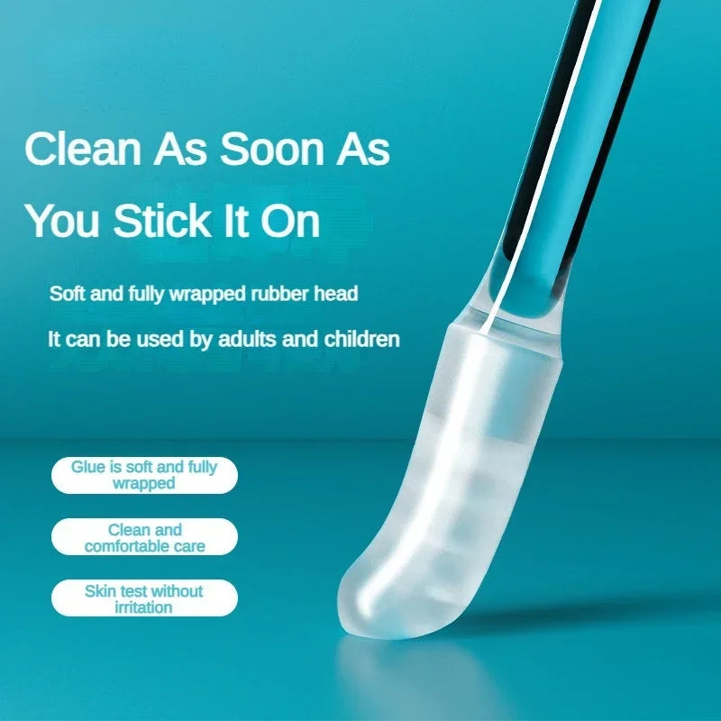Disposable Sticky Ear Swabs Earwax Remover For Olders Adult Kid Pick Reusable Ear Cleaner Soft Silicone Ear Wax Removal Tool Vue