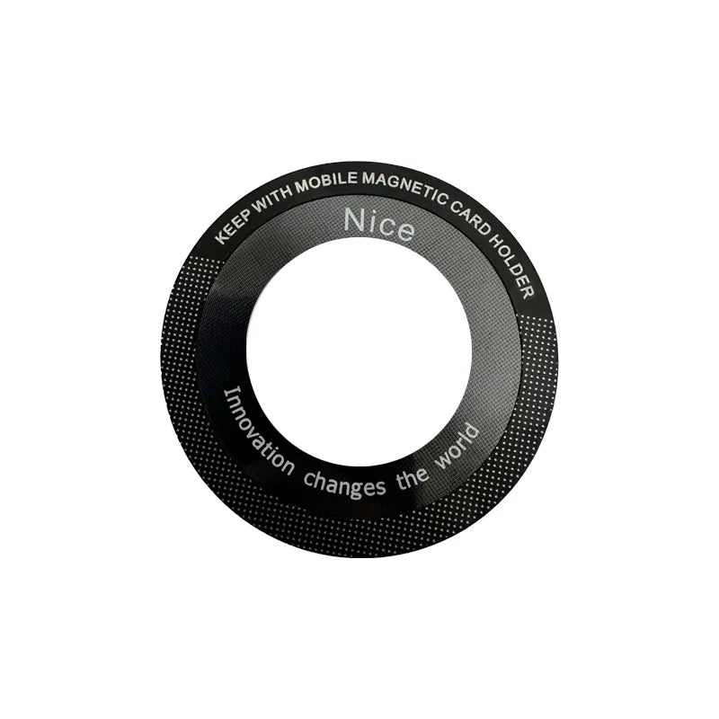 Magsafe Magnetic Plate Ring Universal Metal Sticker Support Wireless Charger Metal Plate Sheet for Magnet Car Holder Vue black-1Pcs