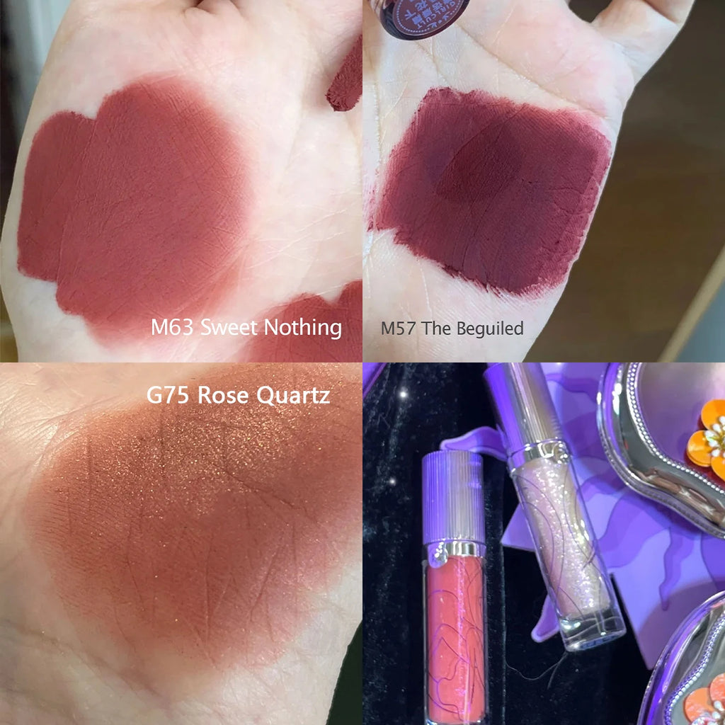 GIRLCULT Love Whisper Matte Lip Stain-7 Shades,Velvety Matte Finish,Matte Color Lock,Silky Application Feel,Transfer-Resistant Vue
