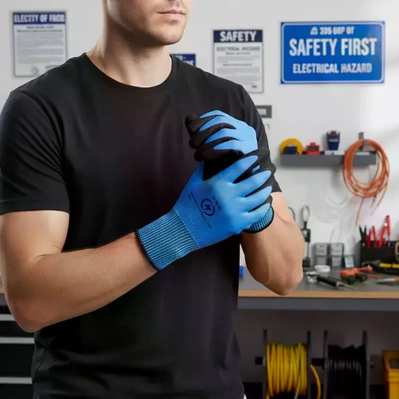 1 Pair Withstanding Voltage 1000V Elasticity Glove Safety Protective Vue